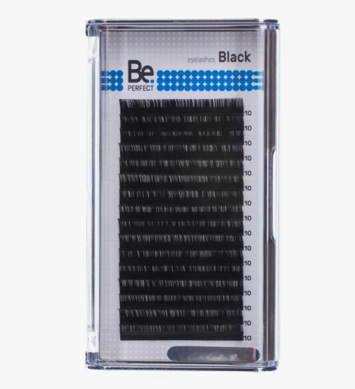 Чёрные ресницы Be Perfect Black MIX 16 линий