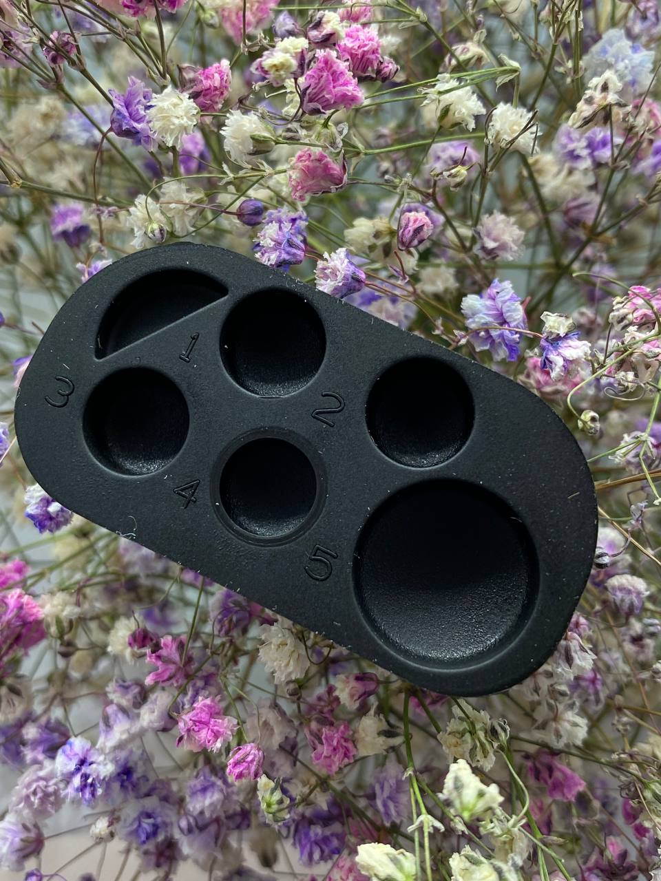 Lash-City палитра для жидкого и гелевого клея для ламинирования ресниц черная 6 лунок