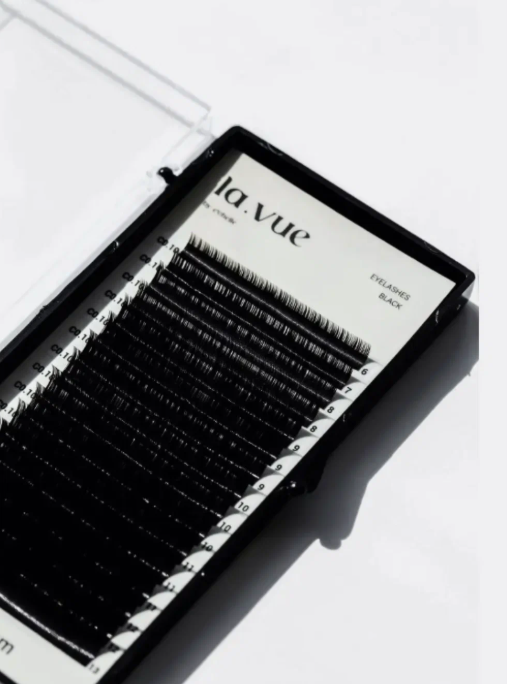 Ресницы чёрные LA VUE BLACK, MIX , 16 линий