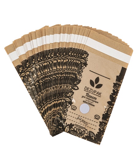 Крафт-пакеты для стерилизации и хранения инструментов, комбинированный, 60х100 мм DEZUPAK