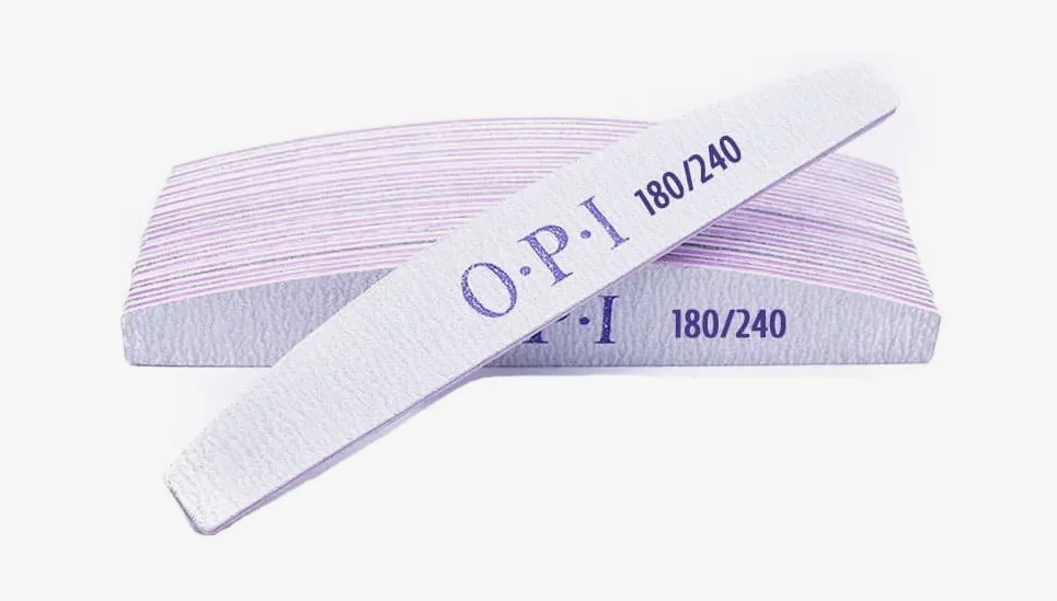 Пилки для ногтей OPI полумесяц 180/240, 25 шт, набор,