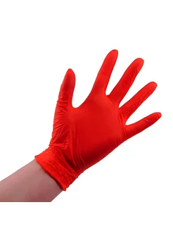 Перчатки mediOk нитриловые смотровые, цвет Chili, размер S