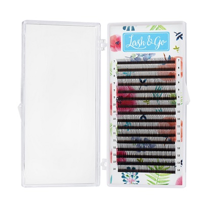 Черные ресницы Lash&Go 3D Готовые пучки (16 линий)