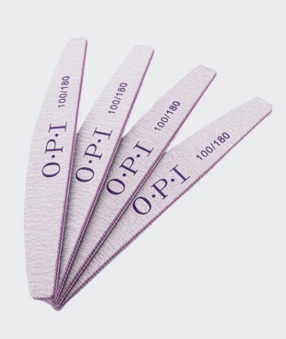 Пилки для ногтей OPI полумесяц 100/180, 25 шт, набор,