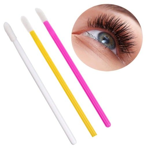 Аппликаторы велюровые для ресниц  Розовые 50 шт.