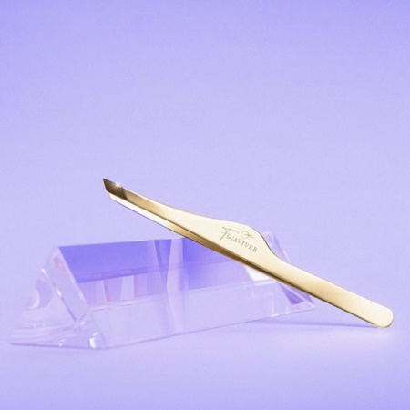 freiAVIVER, Пинцет для бровей ручная заточка, матовое золото