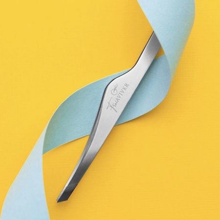 freiAVIVER, Пинцет для бровей ручная заточка,  серебро