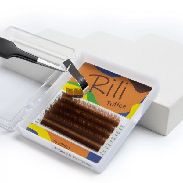 Ресницы коричневые Rili Toffee - 6 линий - MIX