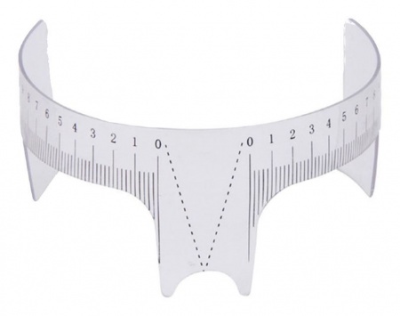 Линейка для бровей (с вырезом для носа)