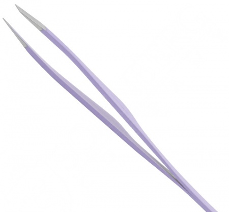 Пинцет для бровей Solinberg G809з, lavender, (ручная заточка) наклонное окончание с четкими гранями