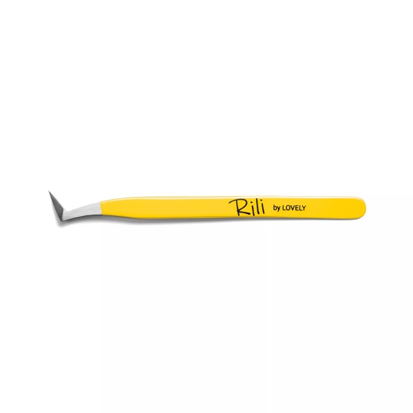 Пинцет для наращивания Rili тип "Сапожок" желтый