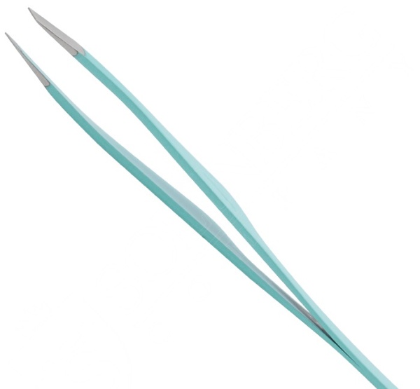 Пинцет для бровей Solinberg G803з, Tiffany,(ручная заточка) наклонное окончание с четкими гранями