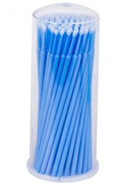 Микробраши в баночке, синие, 100 шт.