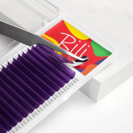 Ресницы фиолетовые Rili Sweety - 16 линий - MIX Ресницы фиолетовые Rili Sweety - 16 линий - MIX