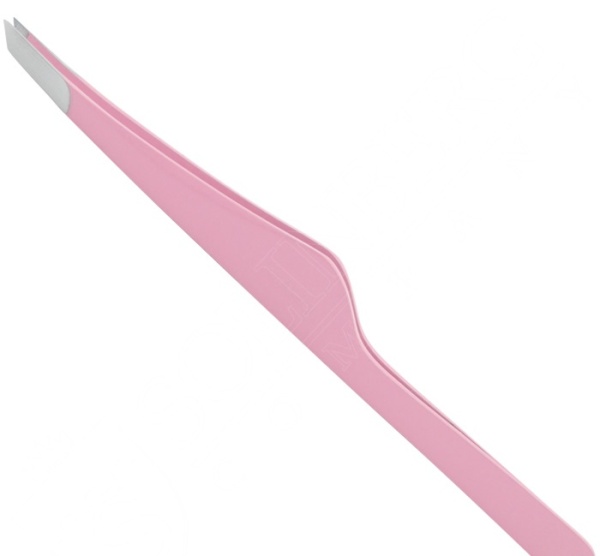 Пинцет для бровей Solinberg G804з, Peach, (ручная заточка) наклонное окончание с четкими гранями