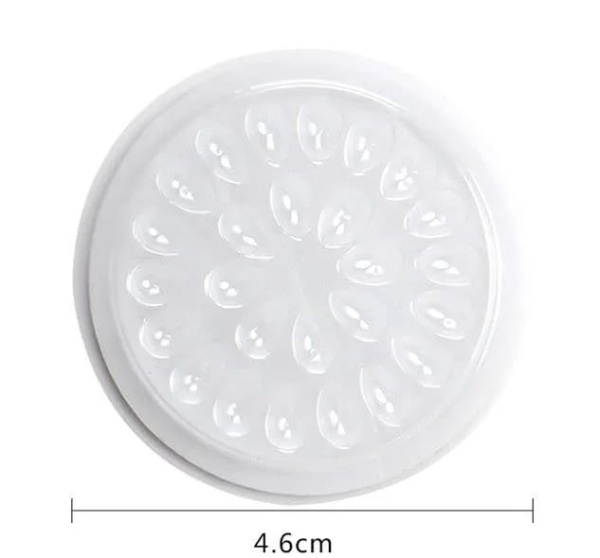 Палетка для смешивания клея с клейкой подложкой белая 25 лунок