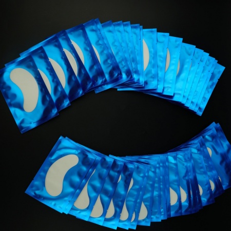 Патчи под глаза для наращивания и окрашивания ресниц классические, синяя упаковка, 1 пара