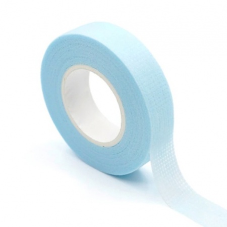 Скотч для наращивания ресниц из нетканого материала с перфорацией голубой, 9М