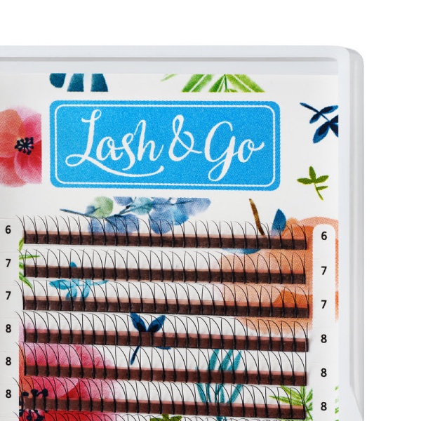 Черные ресницы Lash&Go готовые пучки 2D