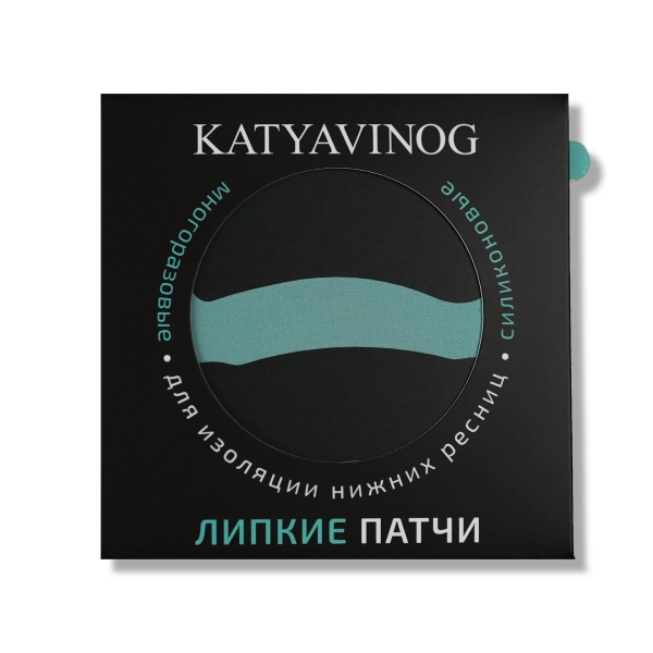 KATYA_VINOG БАНТ - липкие патчи для наращивания ресниц, черные, размер 0,8