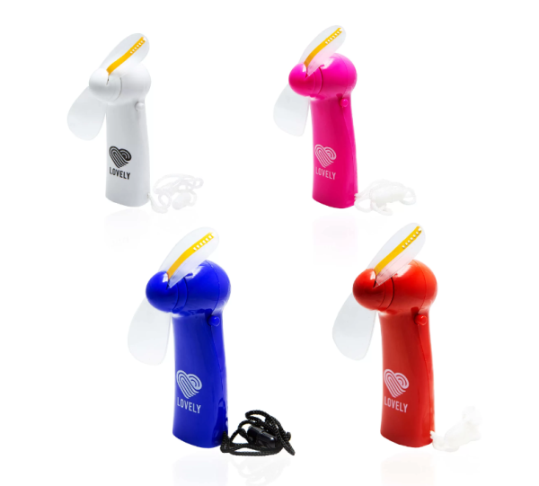 Мини-вентилятор Lovely с LED-подсветкой розовый