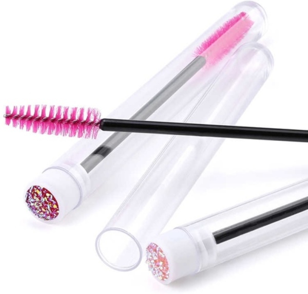 Щеточка для ресниц в колбе со стразами, 5 шт. в комплекте